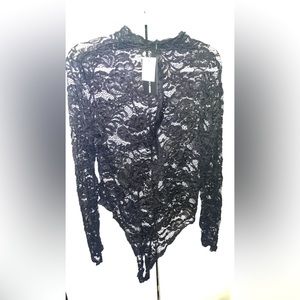 Sexy Flower Lace Bodysuit (New)